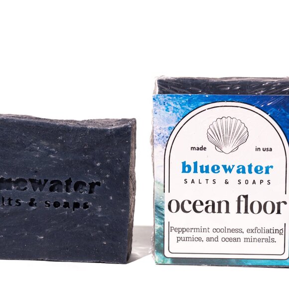 Handmade Men's Soap OCEAN FLOOR - Body Wash Hair & Beard Soap (1 Body Bar) - Picture 2 of 5